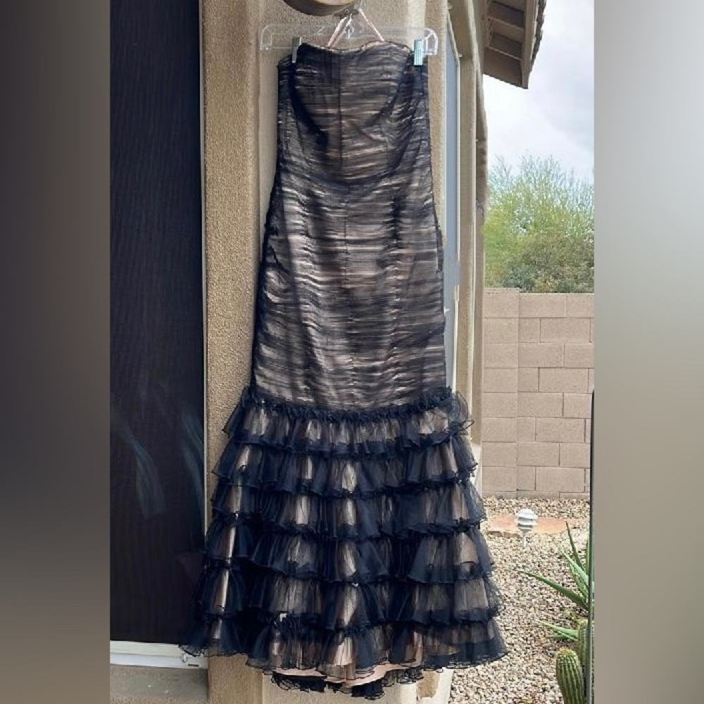 Village Set strapless ball gown.
